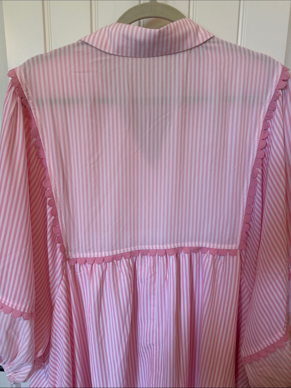 Simply Southern Pink Striped Smocked Yoke Midi Dress - Picture 12 of 15